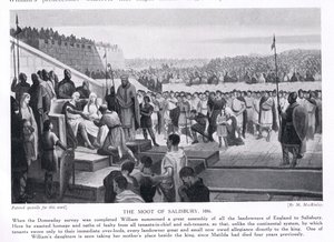 Das Moot in Salisbury AD1086, 1920er Jahre von M. Mackinlay